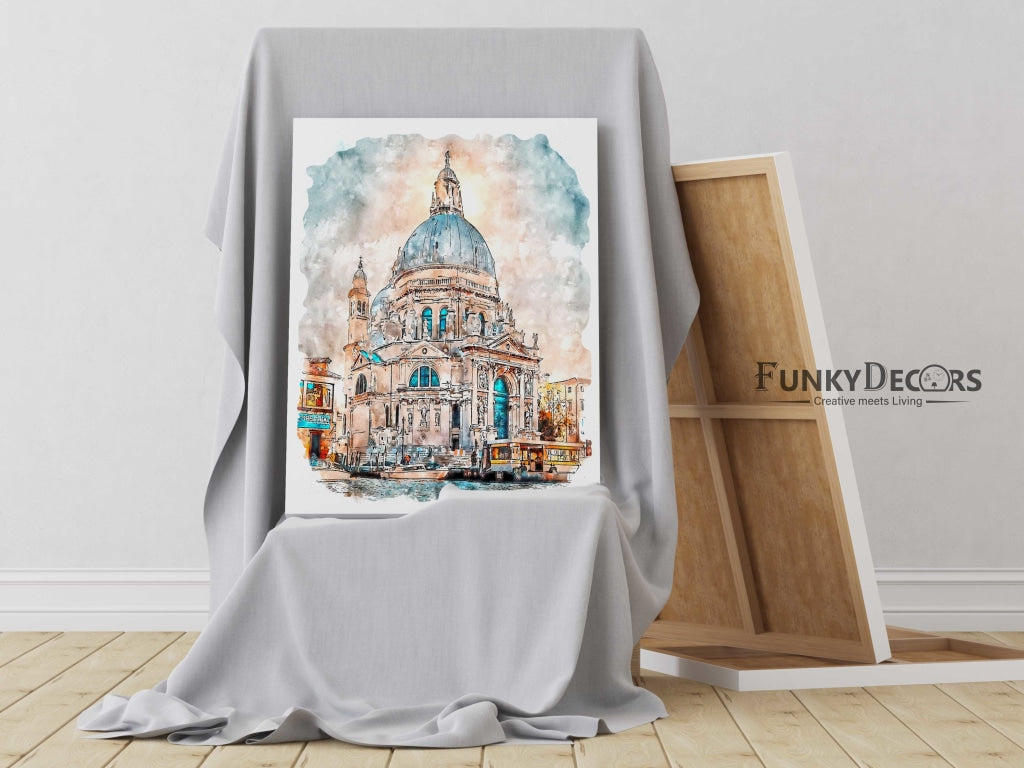 Watercolour Art - Architectural Frame For Wall Decor- Funkydecors Posters Prints &amp; Visual Artwork