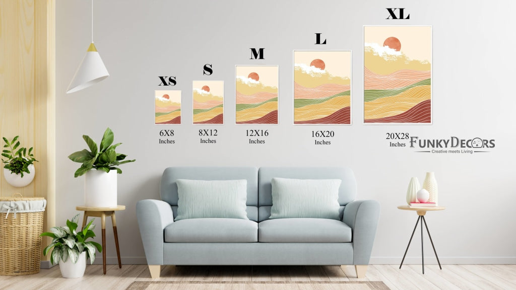 Wavy Strings - Minimal 3 Panels Art Frame For Wall Decor- Funkydecors Posters Prints &amp; Visual