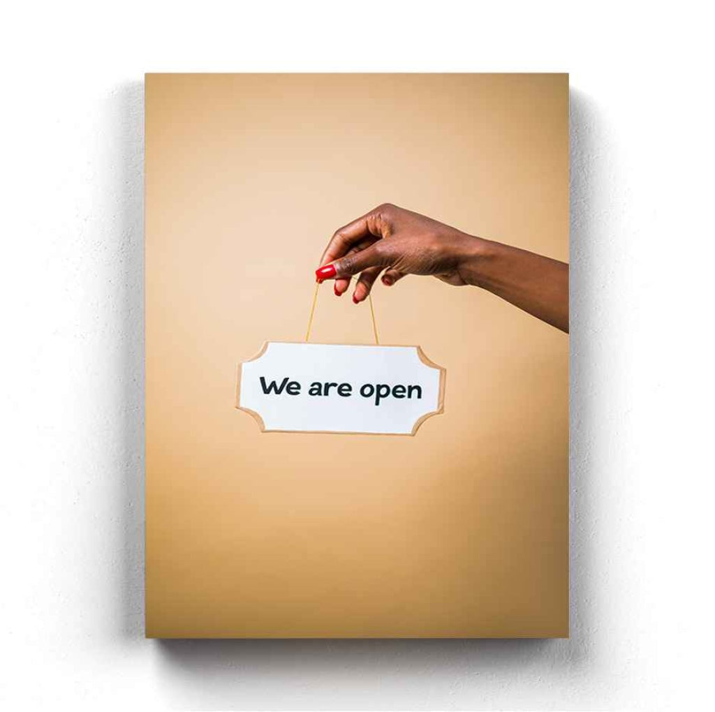 We Are Open - Business Art Frame For Wall Decor- Funkydecors Xs / Canvas Posters Prints & Visual