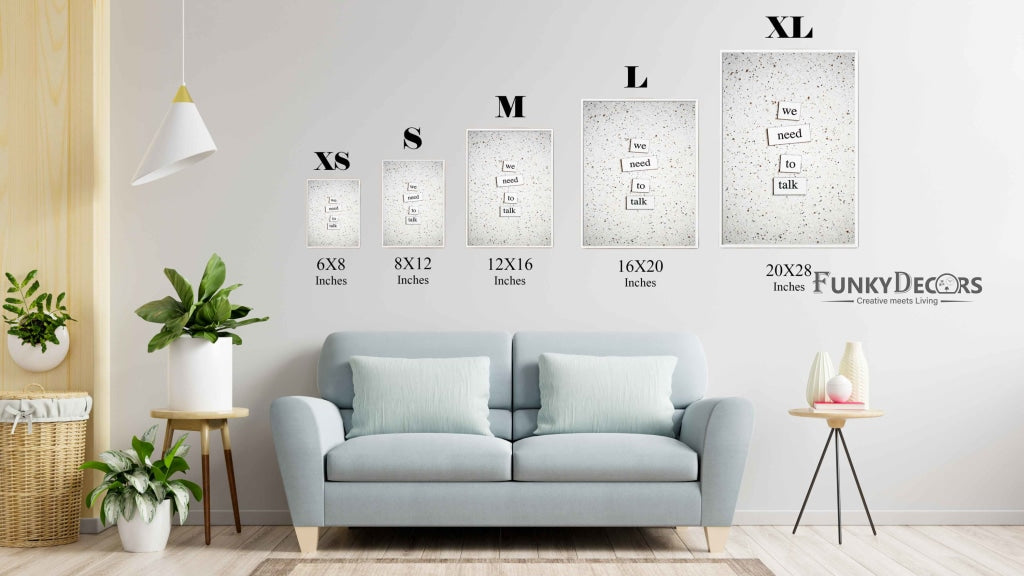 We Need To Talk - Quotes Art Frame For Wall Decor- Funkydecors Posters Prints & Visual Artwork