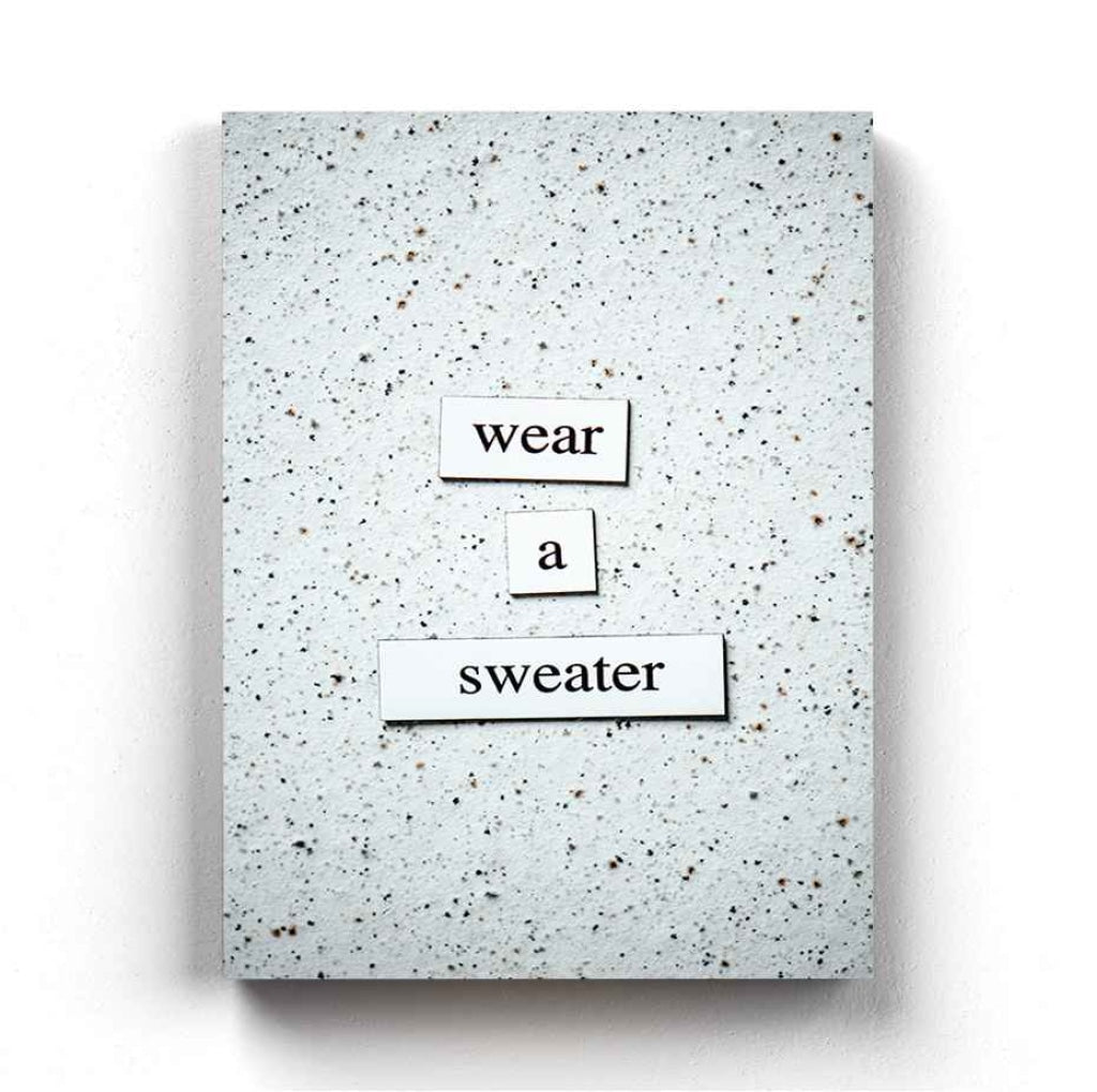 Wear A Sweater - Quotes Art Frame For Wall Decor- Funkydecors Xs / Canvas Posters Prints &amp; Visual