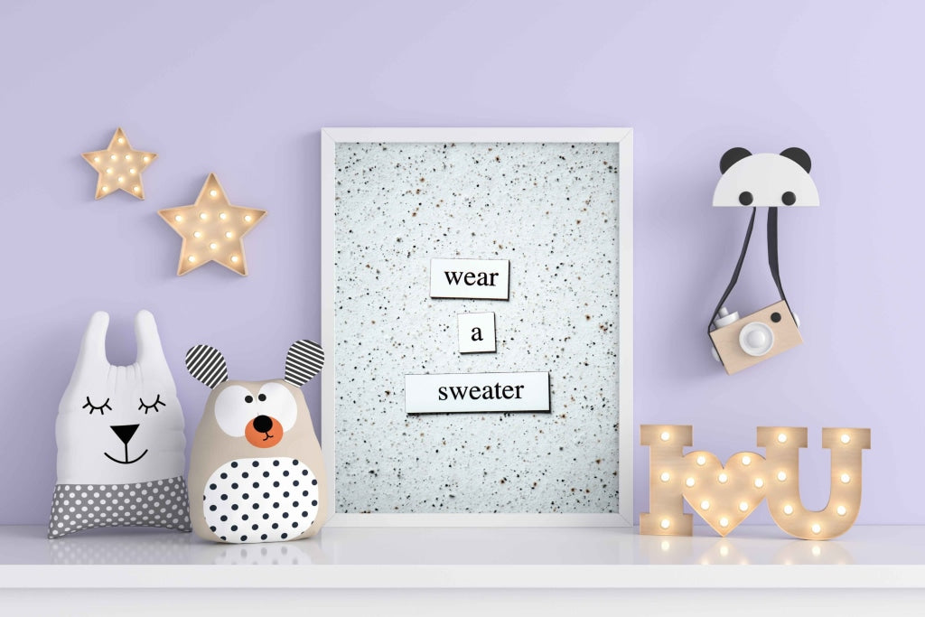 Wear A Sweater - Quotes Art Frame For Wall Decor- Funkydecors Xs / White Posters Prints &amp; Visual