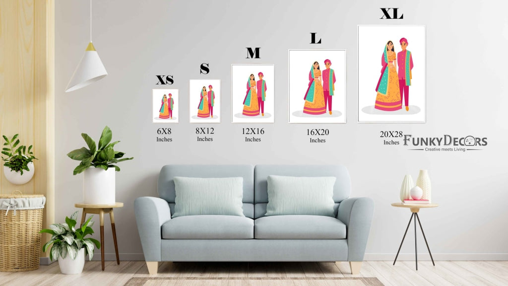 Wedding Bells Portrait Art Frame For Wall Decor- Funkydecors Posters Prints & Visual Artwork