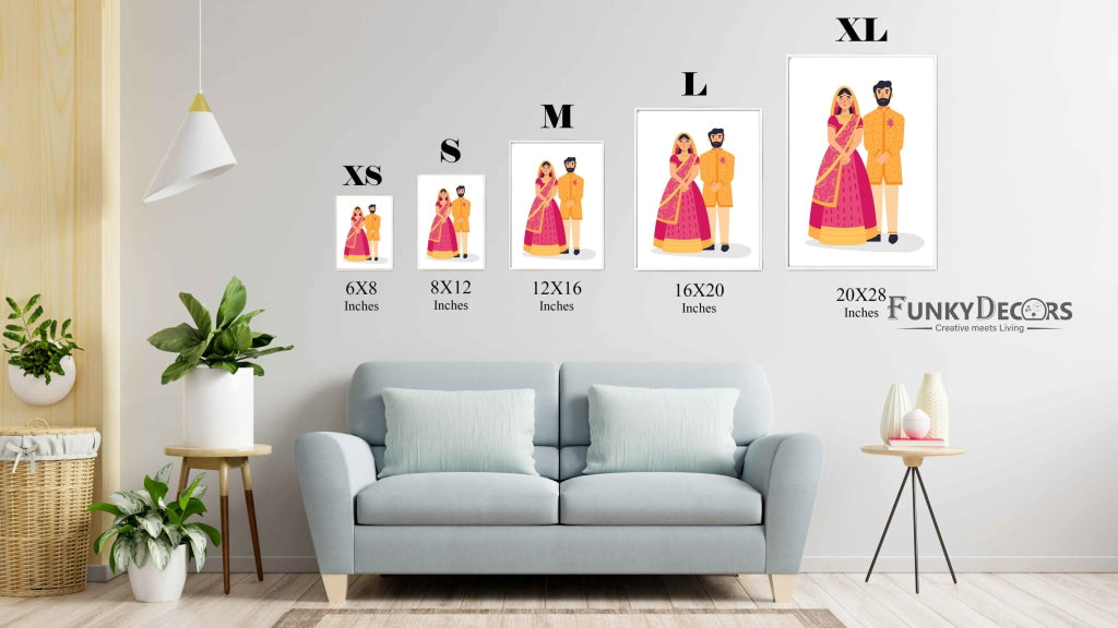 Wedding Bells Portrait Art Frame For Wall Decor- Funkydecors Posters Prints & Visual Artwork