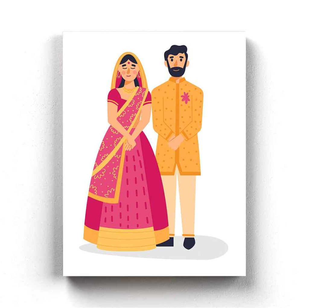 Wedding Bells Portrait Art Frame For Wall Decor- Funkydecors Xs / Canvas Posters Prints & Visual
