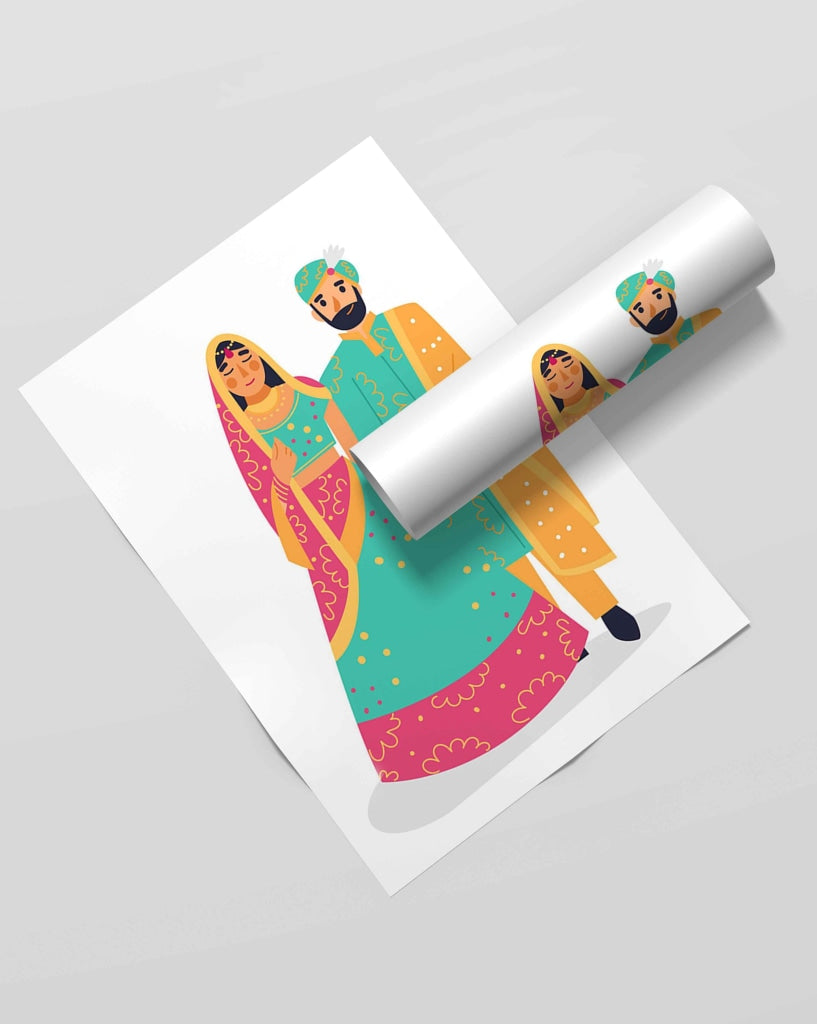 Wedding Bells Portrait Art Frame For Wall Decor- Funkydecors Xs / Roll Posters Prints & Visual