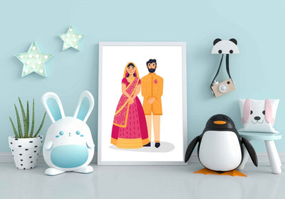 Wedding Bells Portrait Art Frame For Wall Decor- Funkydecors Xs / White Posters Prints & Visual
