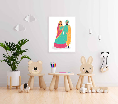 Wedding Bells Portrait Art Frame For Wall Decor- Funkydecors Xs / White Posters Prints & Visual