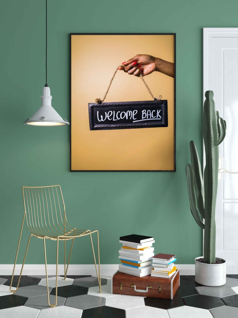 Welcome Back - Business Art Frame For Wall Decor- Funkydecors Xs / Black Posters Prints &amp; Visual