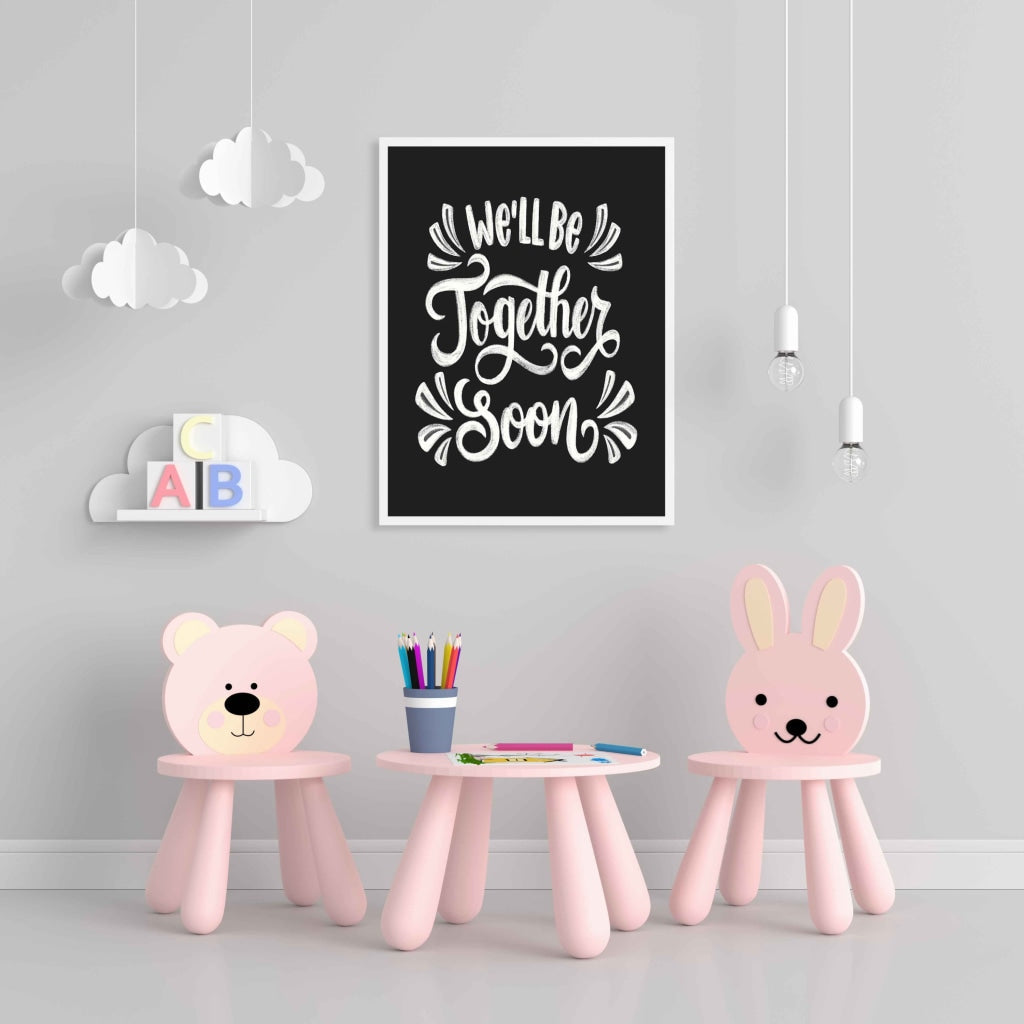 Well Be Together Soon - Motivation Quotes Art Frame For Wall Decor- Funkydecors Xs / White Posters