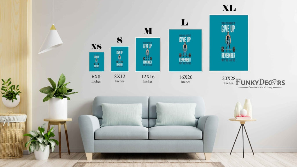 When You Want To Give Up Remember Why Started - Motivational Quotes Art Frame For Wall Decor-