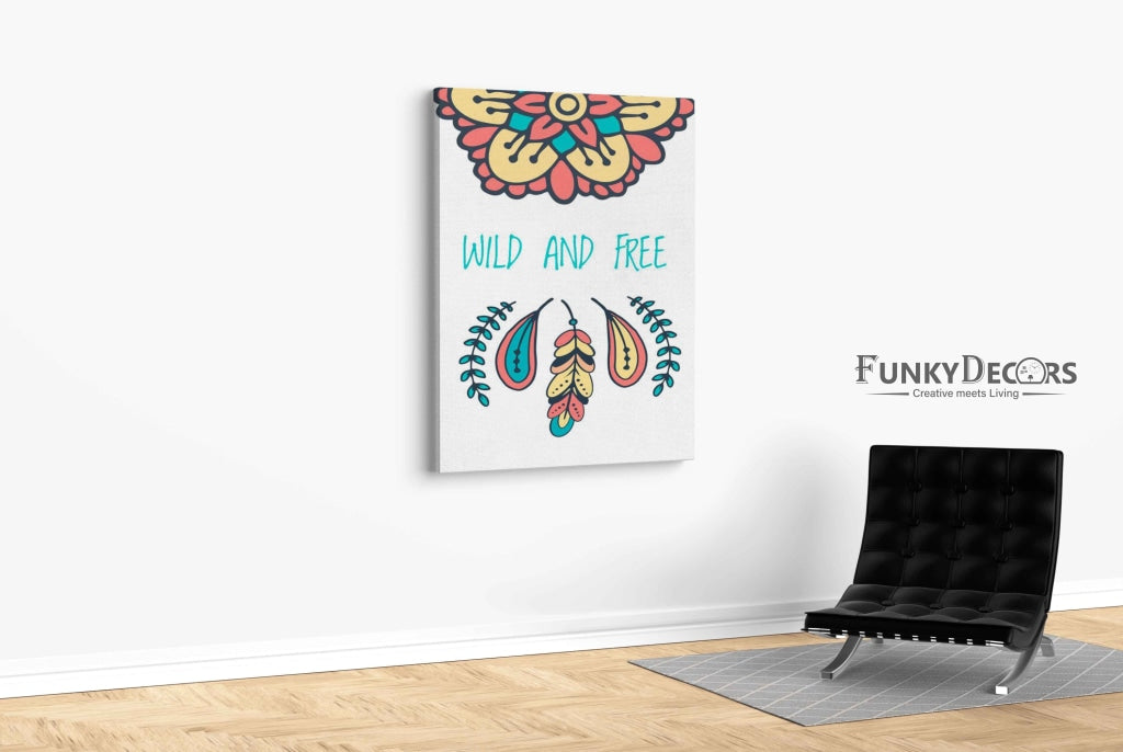Wild And Free Boho Art Frame For Wall Decor- Funkydecors Posters Prints &amp; Visual Artwork