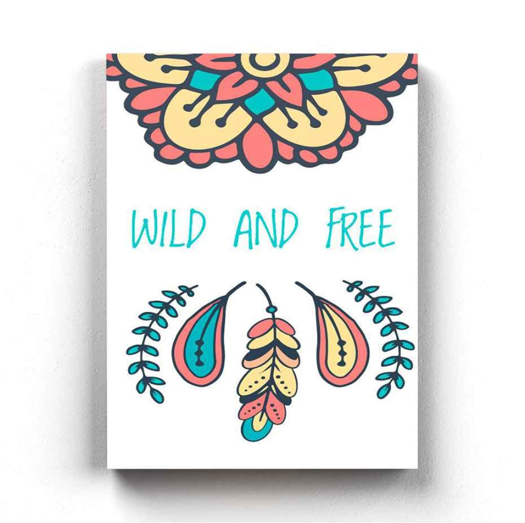 Wild And Free Boho Art Frame For Wall Decor- Funkydecors Xs / Canvas Posters Prints &amp; Visual Artwork