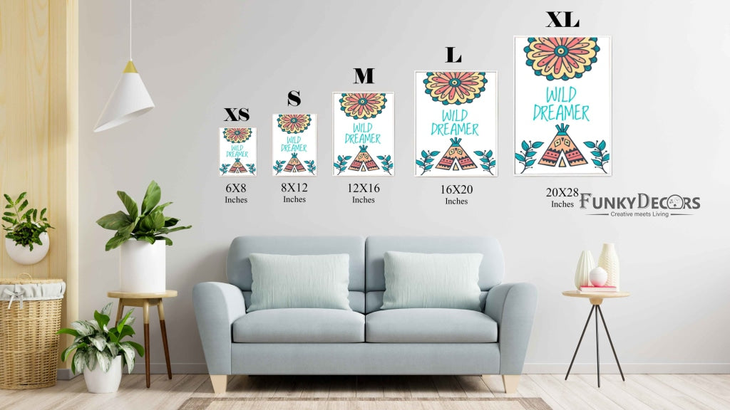 Wild Dreamer Boho Art Frame For Wall Decor- Funkydecors Posters Prints & Visual Artwork
