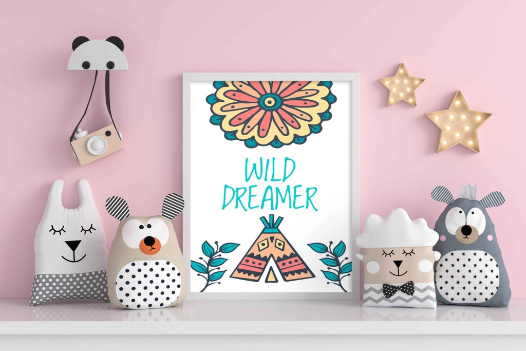 Wild Dreamer Boho Art Frame For Wall Decor- Funkydecors Xs / White Posters Prints &amp; Visual Artwork