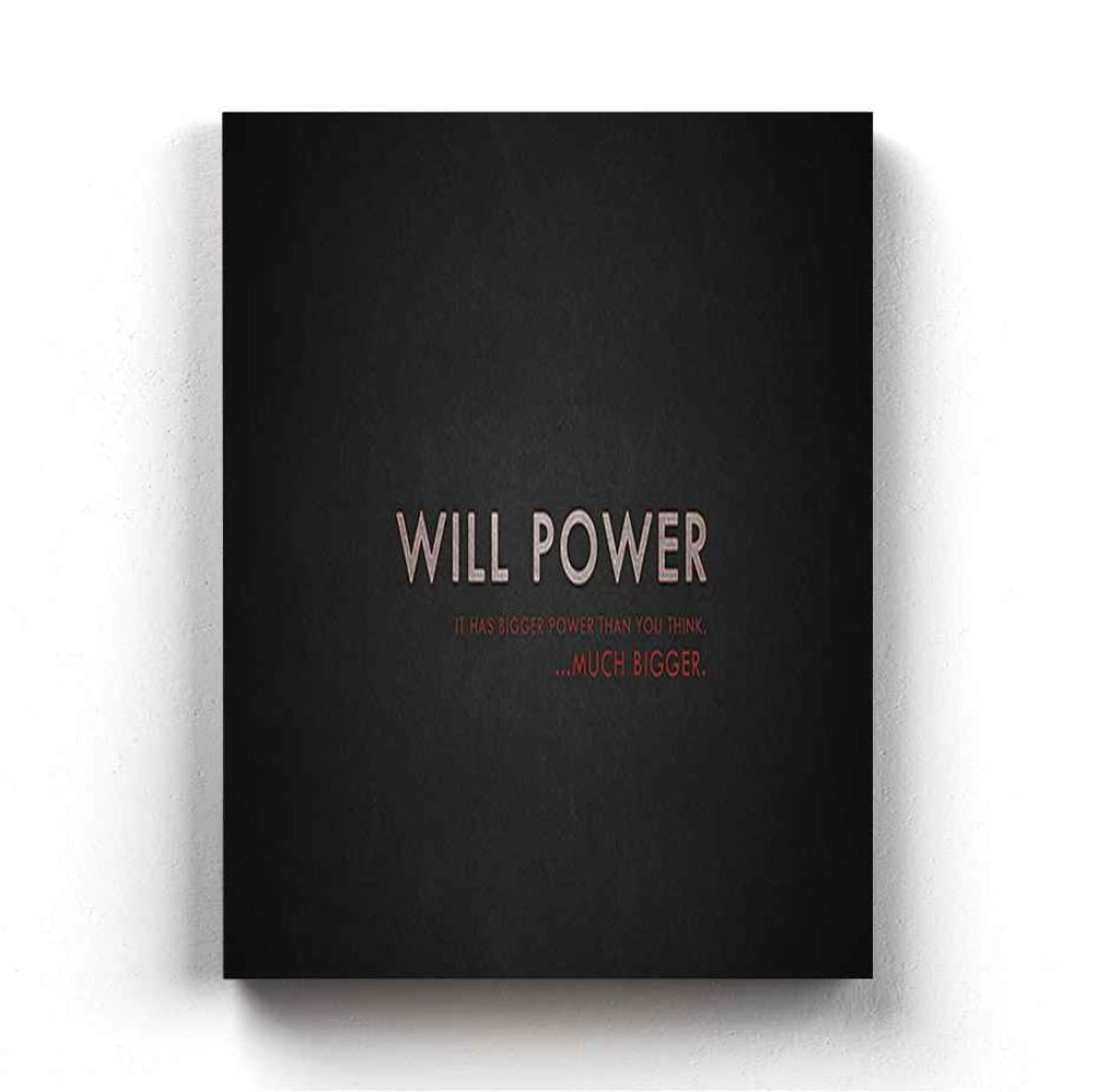 Will Power - Motivation Quotes Art Frame For Wall Decor- Funkydecors Xs / Canvas Posters Prints &amp;