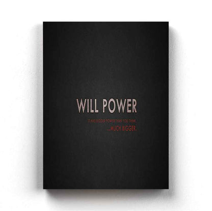 Will Power - Motivation Quotes Art Frame For Wall Decor- Funkydecors Xs / Canvas Posters Prints &