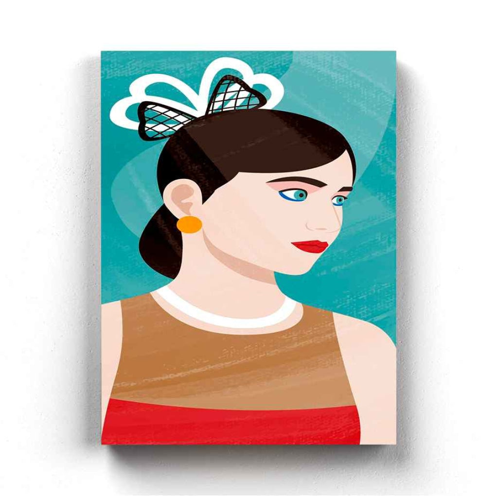 Women Aesthetic Headgear Portrait Art Frame For Wall Decor- Funkydecors Xs / Canvas Posters Prints &