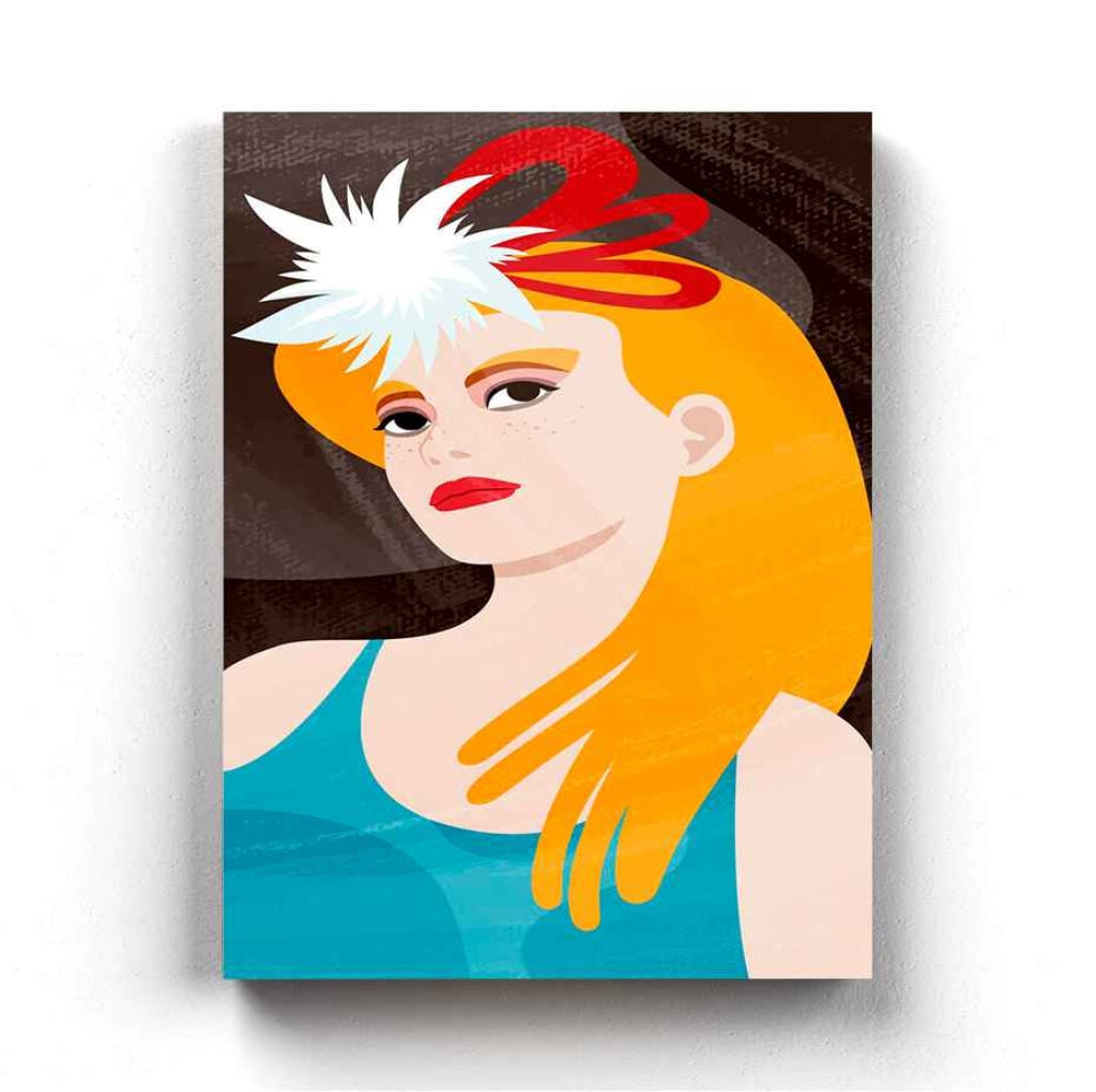 Women Aesthetic Headgear Portrait Art Frame For Wall Decor- Funkydecors Xs / Canvas Posters Prints &