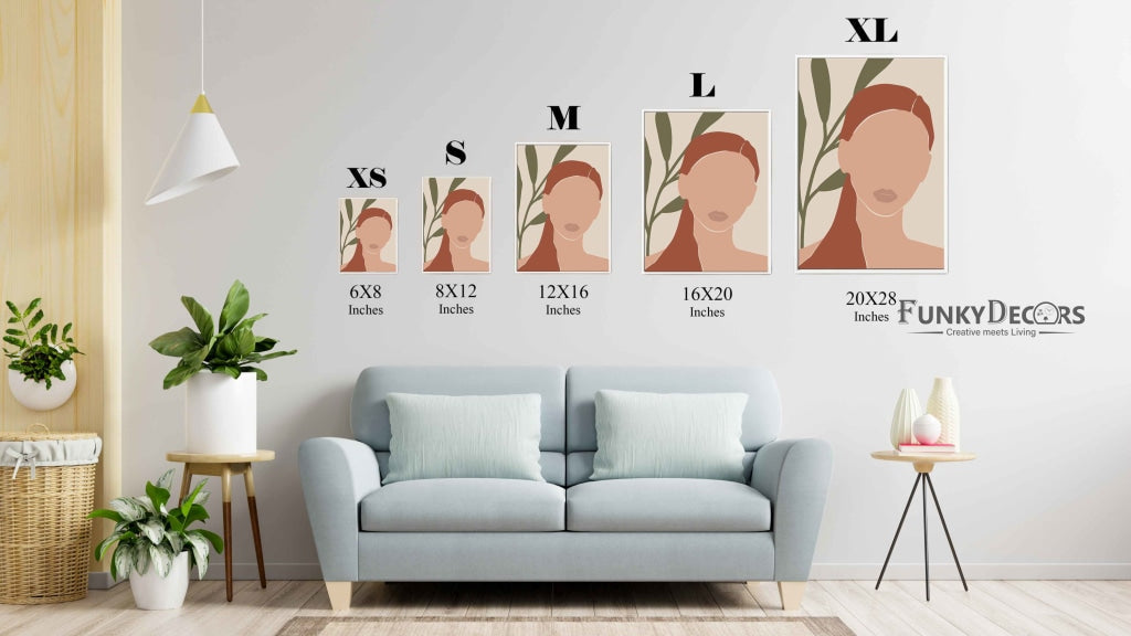 Women Face Portrait Art Frame For Wall Decor- Funkydecors Posters Prints & Visual Artwork