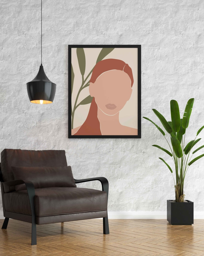 Women Face Portrait Art Frame For Wall Decor- Funkydecors Xs / Black Posters Prints & Visual Artwork