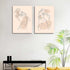 Women Line 2 Panels Art Frame For Wall Decor- Funkydecors Xs / Canvas Posters Prints & Visual