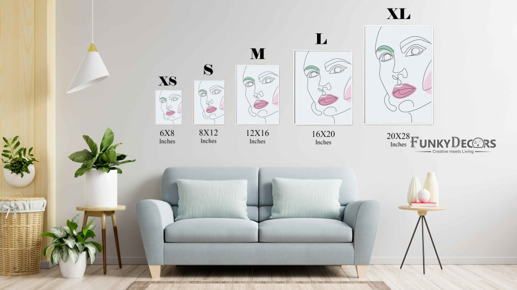 Women Line Art Frame For Wall Decor- Funkydecors Posters Prints & Visual Artwork