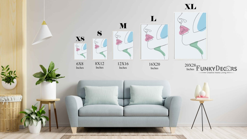 Women Line Art Frame For Wall Decor- Funkydecors Posters Prints & Visual Artwork