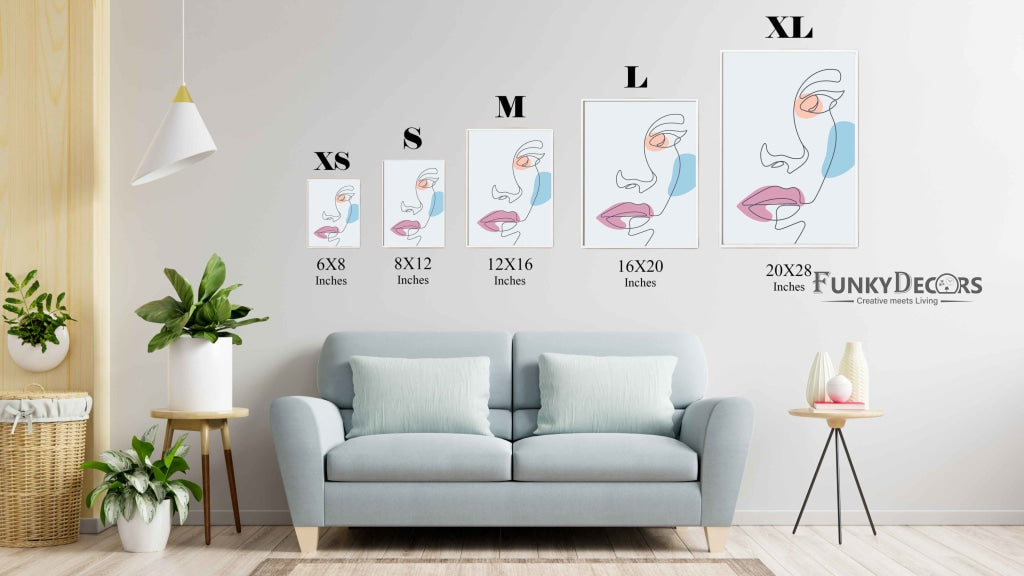 Women Line Art Frame For Wall Decor- Funkydecors Posters Prints &amp; Visual Artwork