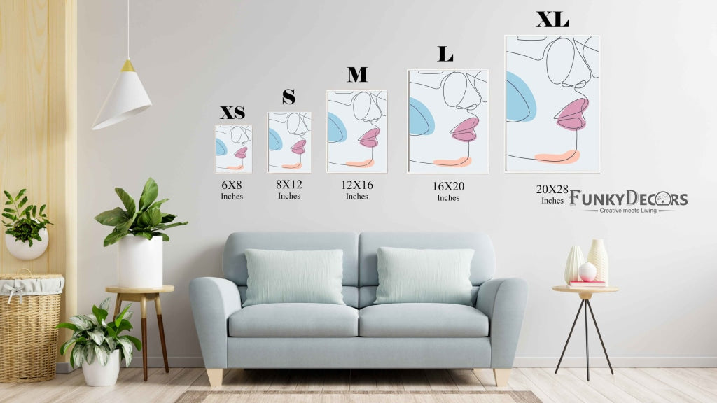 Women Line Art Frame For Wall Decor- Funkydecors Posters Prints & Visual Artwork