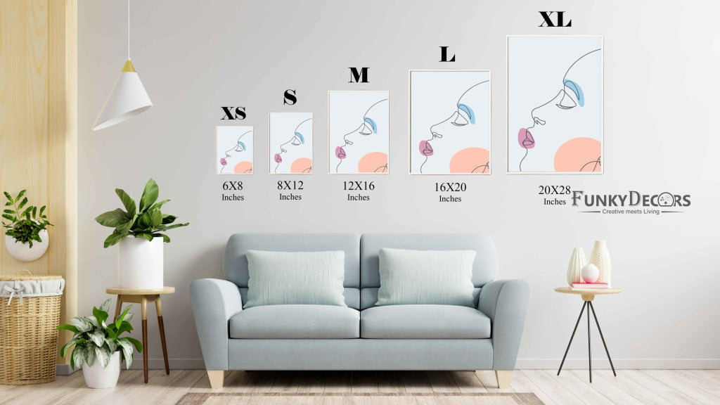 Women Line Art Frame For Wall Decor- Funkydecors Posters Prints &amp; Visual Artwork