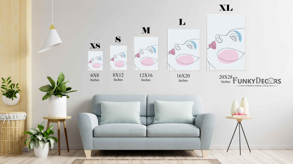 Women Line Art Frame For Wall Decor- Funkydecors Posters Prints & Visual Artwork