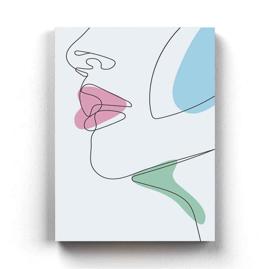 Women Line Art Frame For Wall Decor- Funkydecors Xs / Canvas Posters Prints & Visual Artwork