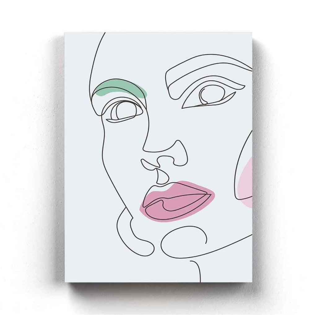 Women Line Art Frame For Wall Decor- Funkydecors Xs / Canvas Posters Prints & Visual Artwork