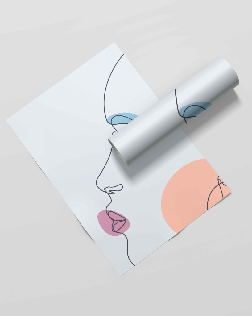Women Line Art Frame For Wall Decor- Funkydecors Xs / Roll Posters Prints &amp; Visual Artwork