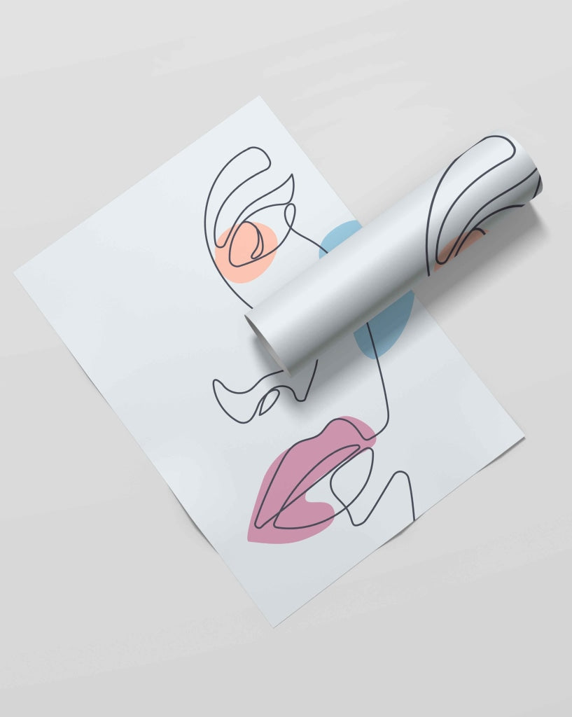 Women Line Art Frame For Wall Decor- Funkydecors Xs / Roll Posters Prints &amp; Visual Artwork