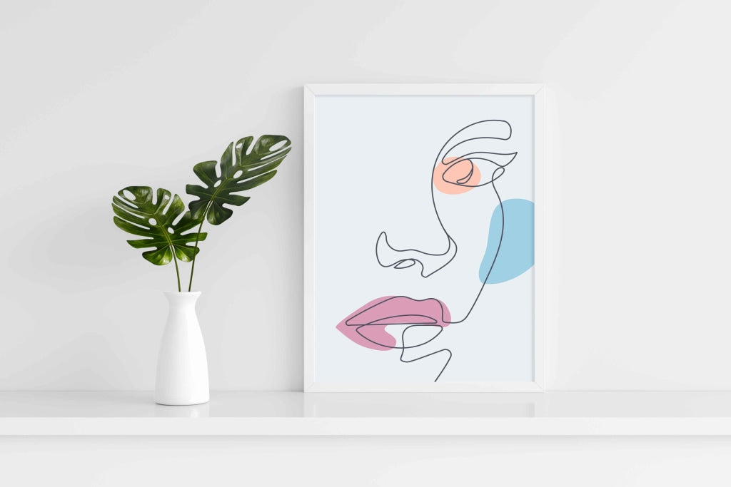 Women Line Art Frame For Wall Decor- Funkydecors Xs / White Posters Prints &amp; Visual Artwork