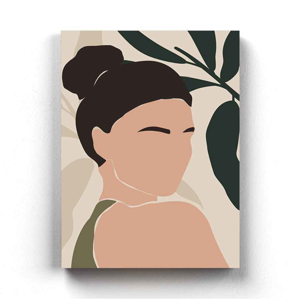 Women Minimal Face Design Portrait Art Frame For Wall Decor- Funkydecors Xs / Canvas Posters Prints