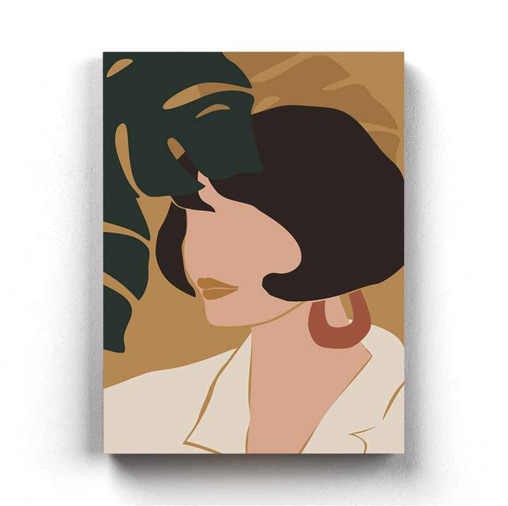 Women Minimal Face Design Portrait Art Frame For Wall Decor- Funkydecors Xs / Canvas Posters Prints