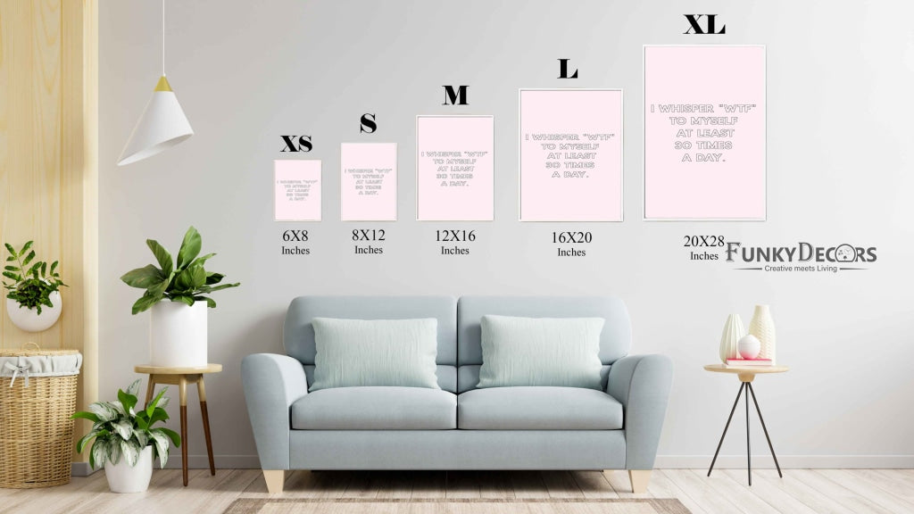 Wtf - Funky Quotes Art Frame For Wall Decor- Funkydecors Posters Prints & Visual Artwork