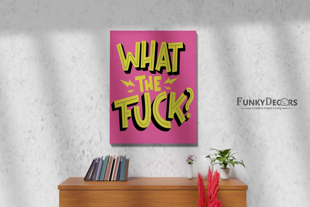 Wtf - Pop Art Frame For Wall Decor- Funkydecors Posters Prints &amp; Visual Artwork