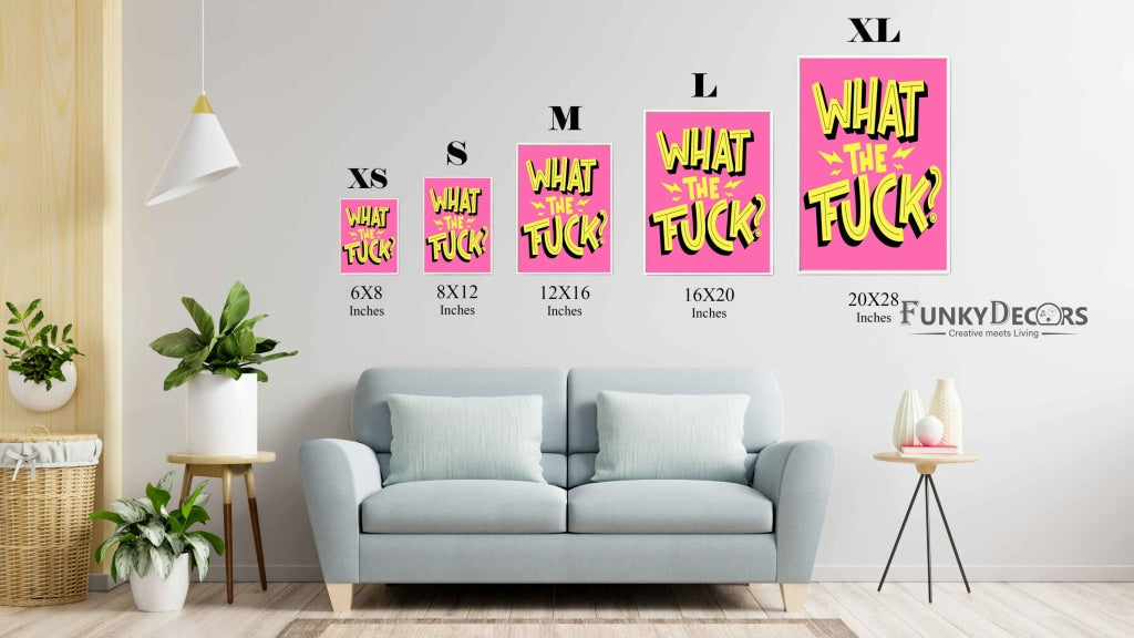 Wtf - Pop Art Frame For Wall Decor- Funkydecors Posters Prints &amp; Visual Artwork