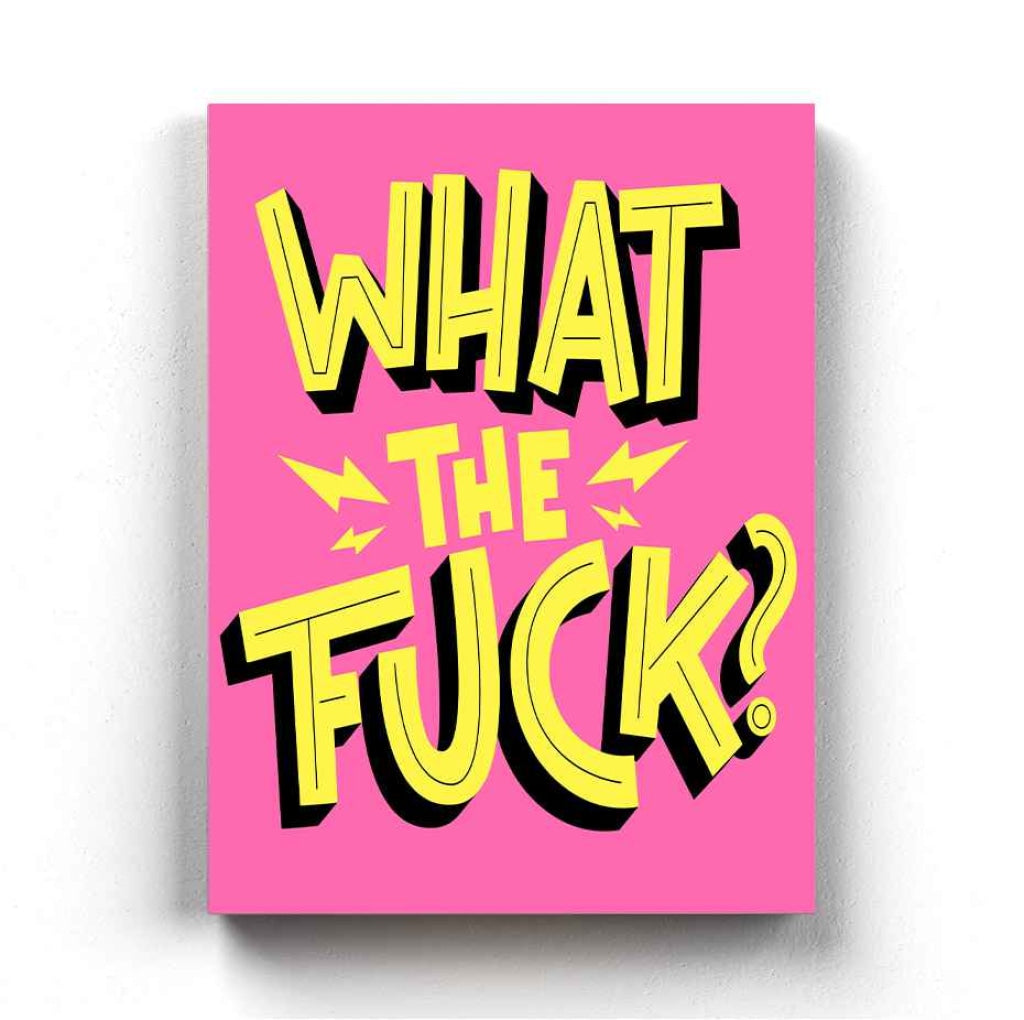Wtf - Pop Art Frame For Wall Decor- Funkydecors Xs / Canvas Posters Prints & Visual Artwork