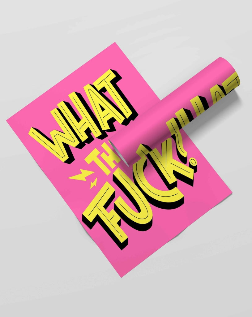 Wtf - Pop Art Frame For Wall Decor- Funkydecors Xs / Roll Posters Prints &amp; Visual Artwork