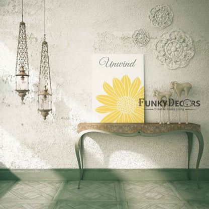 Yellow Mellow Floral Art Frame For Wall Decor- Funkydecors Posters Prints & Visual Artwork