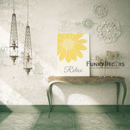 Yellow Mellow Floral Design Portrait Art Frame For Wall Decor- Funkydecors Posters Prints & Visual