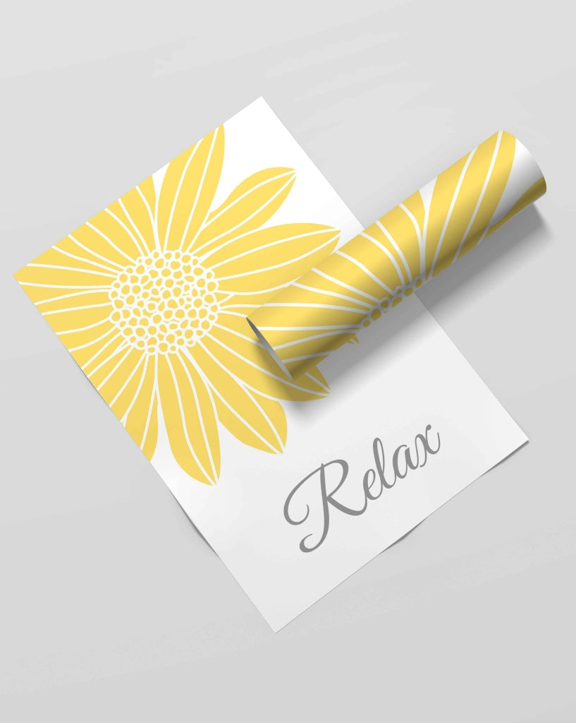 Yellow Mellow Floral Design Portrait Art Frame For Wall Decor- Funkydecors Xs / Roll Posters Prints