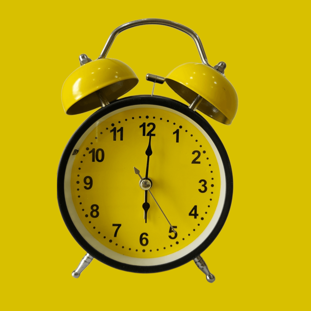 Yellow Royal Retro Style Alarm Kids Room Table Clock-Funkydecors Big Clocks