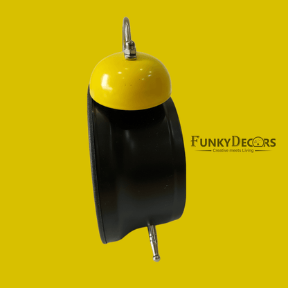 Yellow Royal Retro Style Alarm Kids Room Table Clock-Funkydecors Clocks