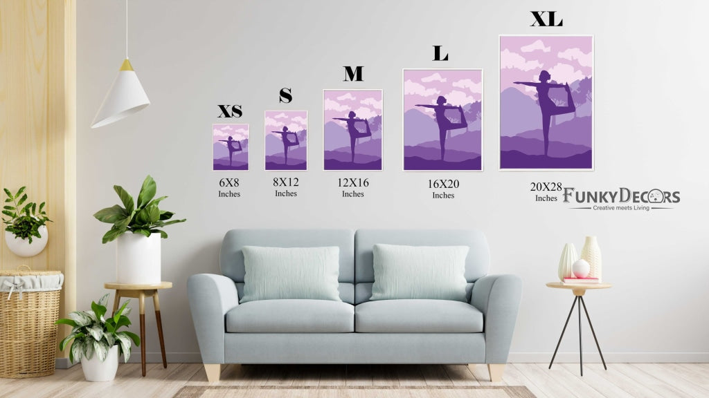 Yoga Fitness - Sports Art Frame For Wall Decor- Funkydecors Posters Prints &amp; Visual Artwork